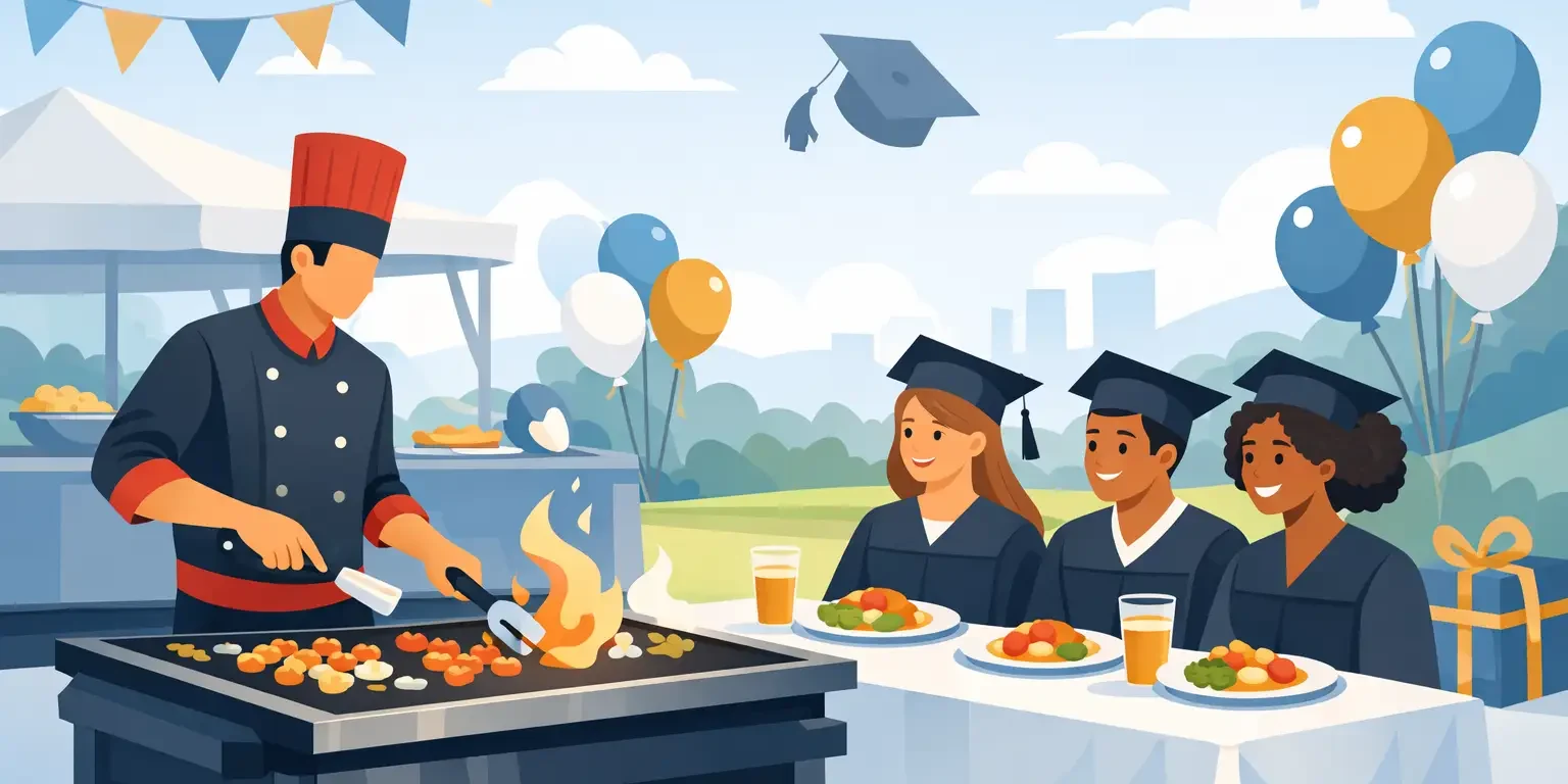 Hibachi Catering for Graduation Parties Made Easy