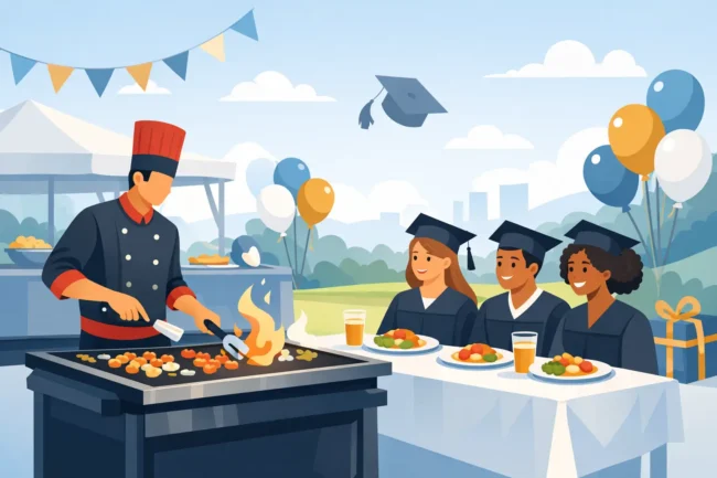 Hibachi Catering for Graduation Parties Made Easy