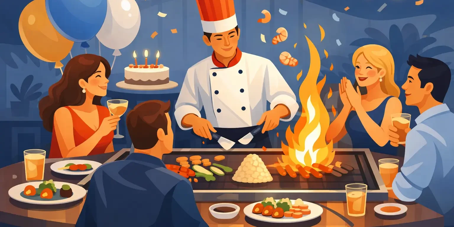 Private Chef Birthday Dinner With Hibachi Fun