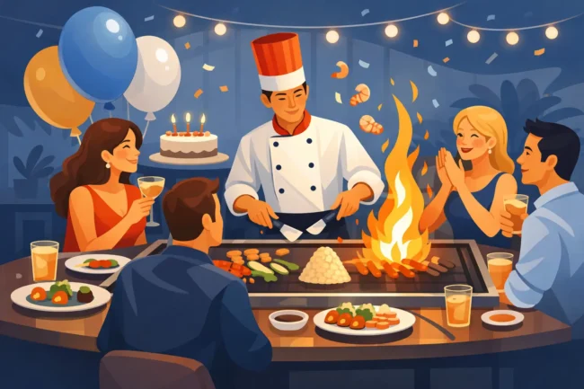 Private Chef Birthday Dinner With Hibachi Fun