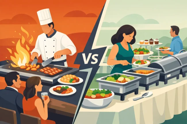 Teppanyaki Catering vs Buffet for Your Party